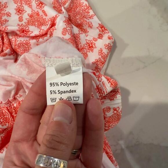 Boho Inspired Tie Back Sleeveless Pink Short Romper Women's XS Summer Vacation - Picture 8 of 8